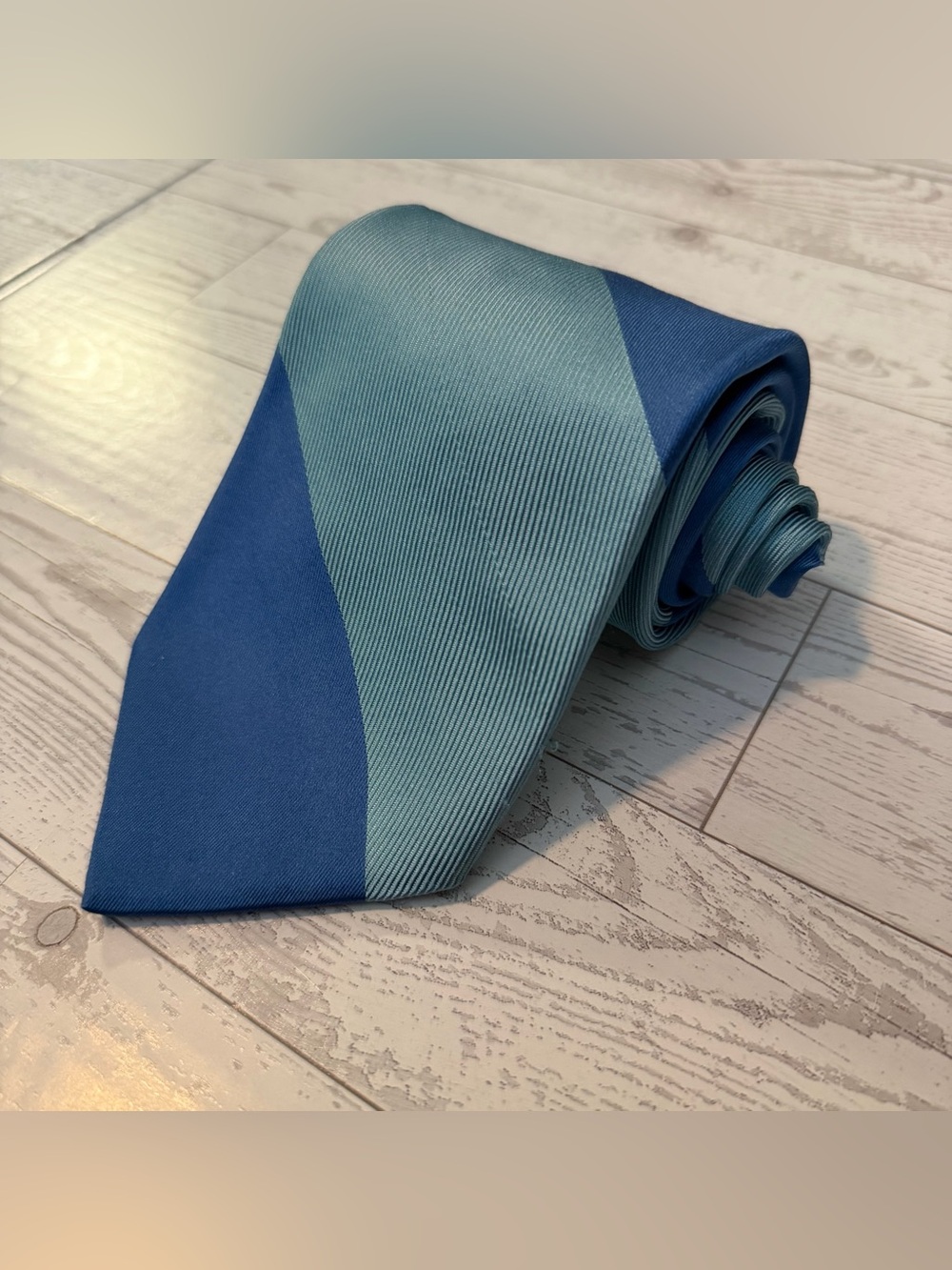 Ted Baker London, Blue, Striped, 100% Silk Tie, Necktie